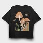 Mushroom Garden Fungi Cottage Core, Tricou Oversize Barbati (Unisex)