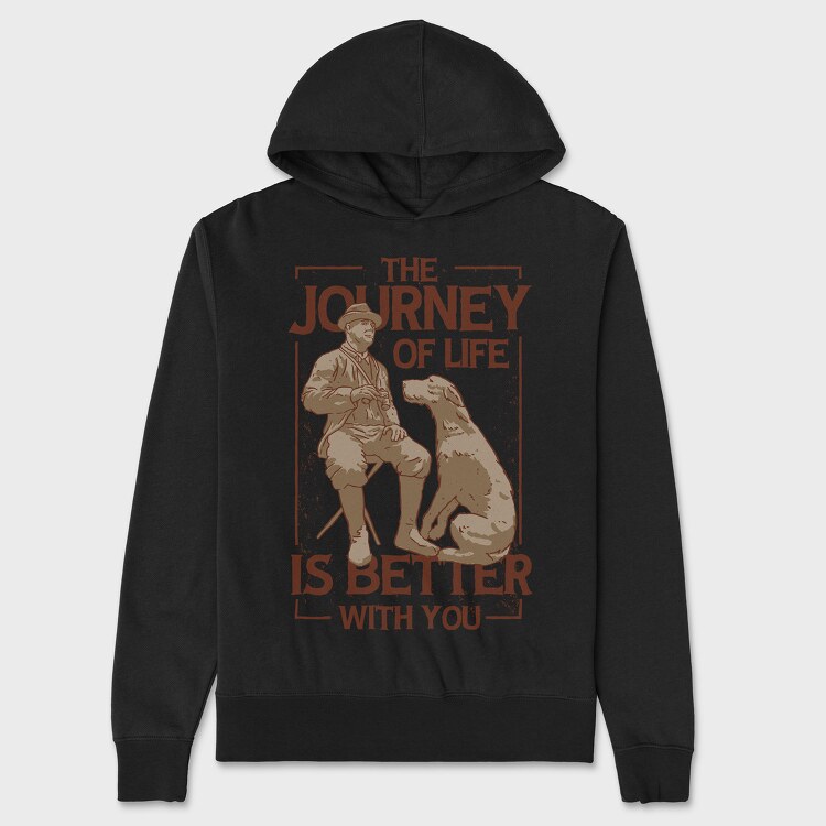 The Journey of Life Dog, Hanorac Oversize Barbati (Unisex)