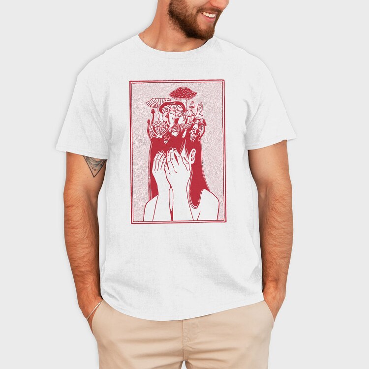 Mushroom Girl, Tricou Barbati (Unisex)