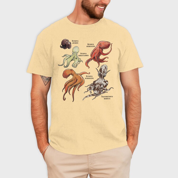 Octopus Set, Tricou Barbati (Unisex)