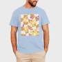 Danish Pastel Floral Checkered, Tricou Barbati (Unisex)