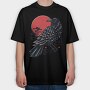 Japanese Style Crow, Tricou Oversize Barbati (Unisex)