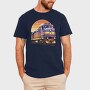 Retro Train, Tricou Barbati (Unisex)