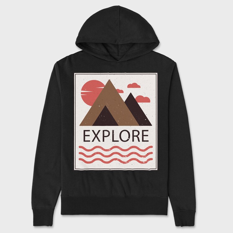Explore, Hanorac Oversize Barbati (Unisex)