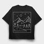 Geometric Rectangle Landscape, Tricou Oversize Barbati (Unisex)