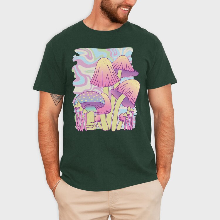 Mushrooms Psychedelic Nature, Tricou Barbati (Unisex)