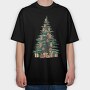 Hot Dog Christmas Tree, Tricou Oversize Barbati (Unisex)