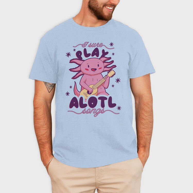 Music Axolotl Pun Alotl Songs, Tricou Barbati (Unisex)