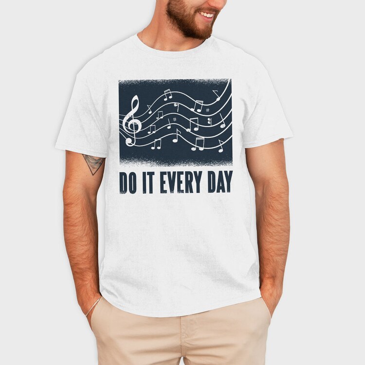 Music Text, Tricou Barbati (Unisex)