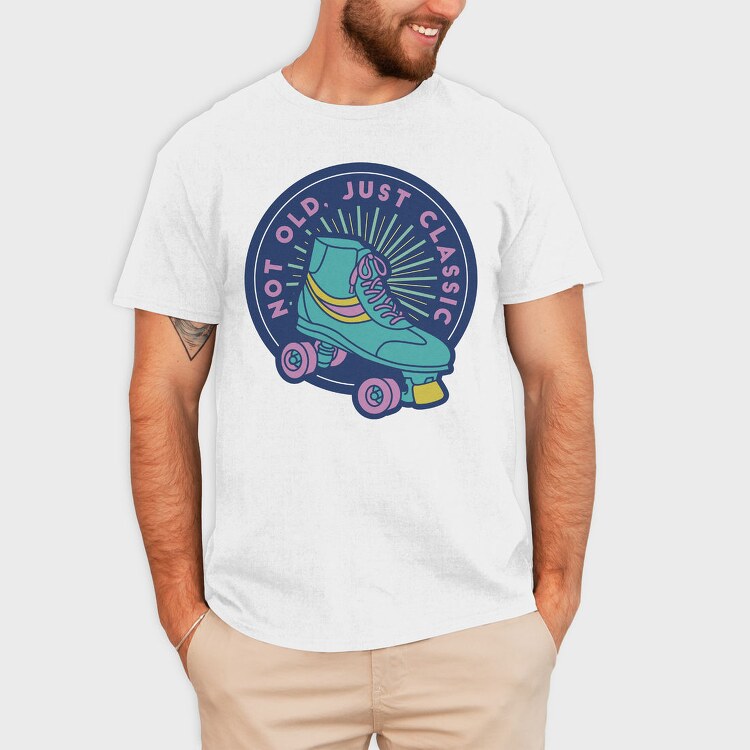 Classic Rollerskate 80S, Tricou Barbati (Unisex)