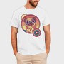 Retro Hippie Dog, Tricou Barbati (Unisex)