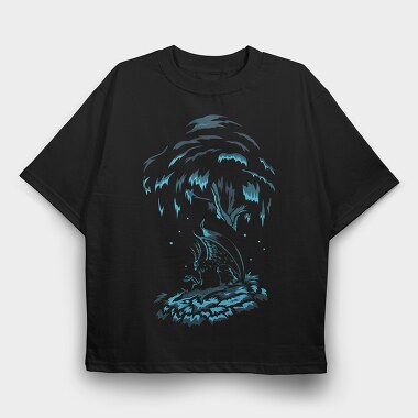 Dark Creature Demon Wings Darkness, Tricou Oversize Barbati (Unisex)