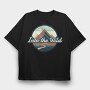 Retro Minimalist Vintage Landscape, Tricou Oversize Barbati (Unisex)