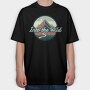 Retro Minimalist Vintage Landscape, Tricou Oversize Barbati (Unisex)