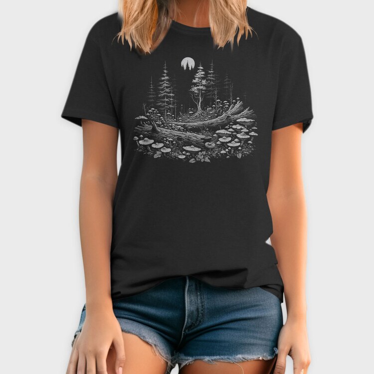 Dark Enchanted Mystical Forest, Tricou Barbati (Unisex)