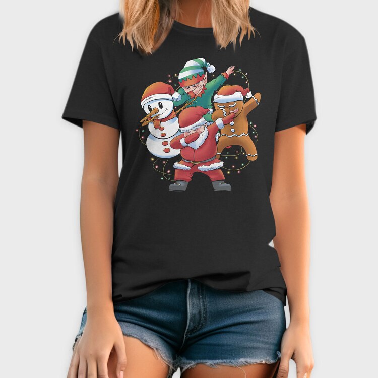 Santa Friends Dabbing, Tricou Barbati (Unisex)
