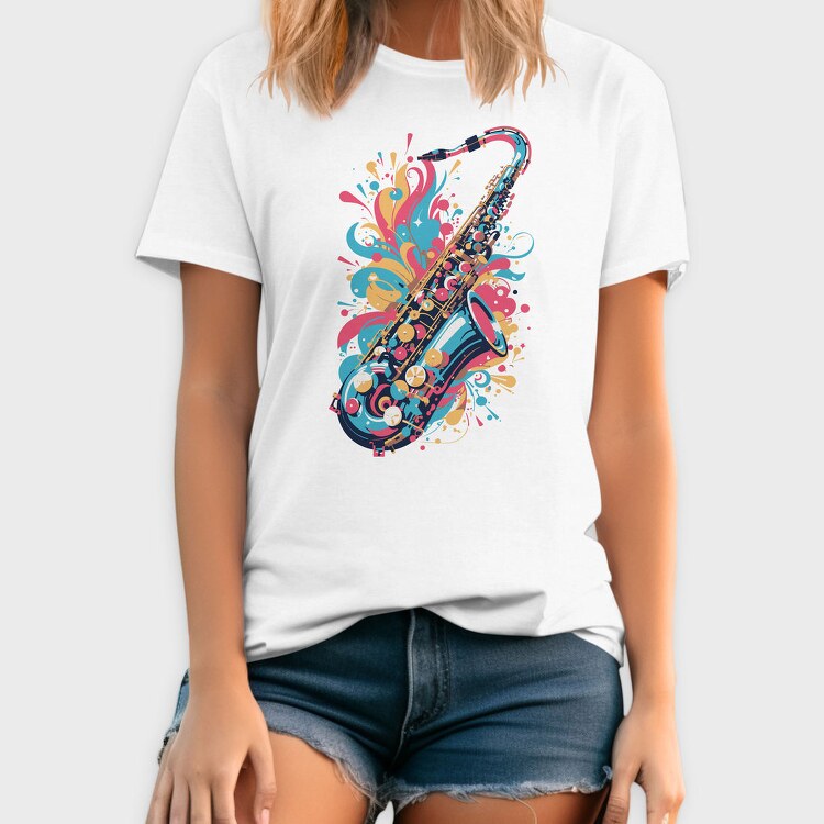 Jazz Saxophone Melody, Tricou Barbati (Unisex)