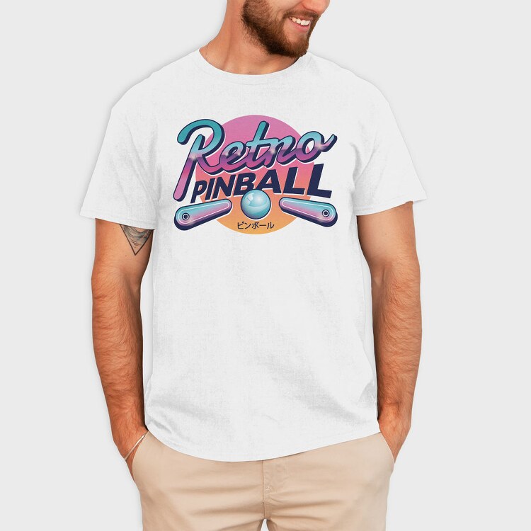 Retro Pinball, Tricou Barbati (Unisex)