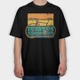 Retro Racing Bike, Tricou Oversize Barbati (Unisex)
