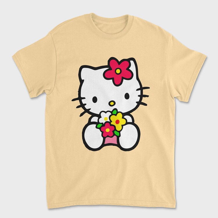 Cartoon Retro Hello Kitty 4, Tricou Barbati (Unisex)