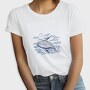 Whale Ocean Illustration, Tricou Femei