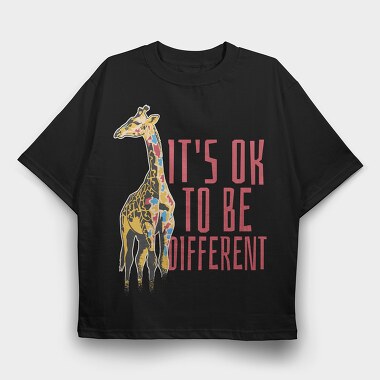 Giraffe Colorful Different, Tricou Oversize Barbati (Unisex)
