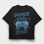 Joystick Gamer Girl Watercolor, Tricou Oversize Barbati (Unisex)