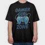 Joystick Gamer Girl Watercolor, Tricou Oversize Barbati (Unisex)