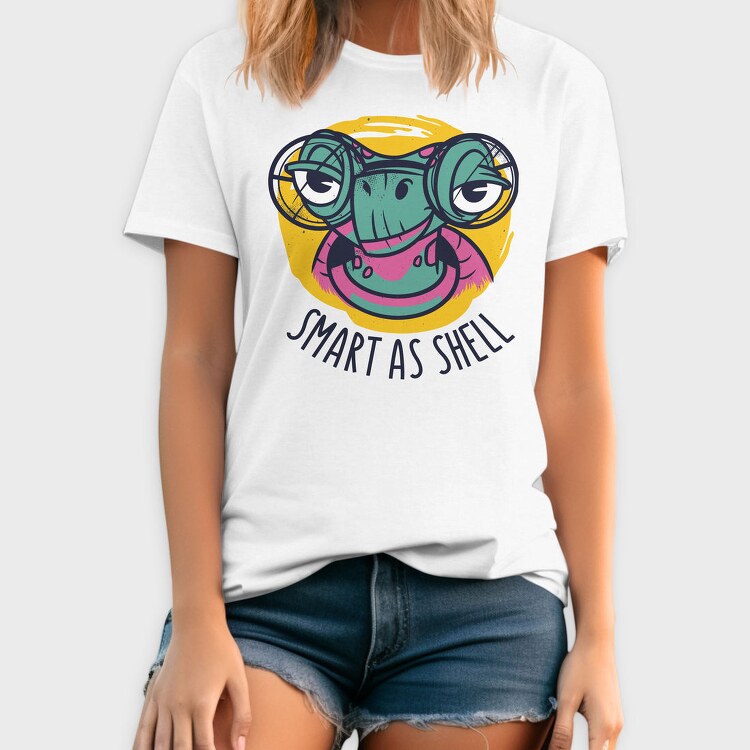Turtle Animal With Glasses Smart Ass Hell, Tricou Barbati (Unisex)