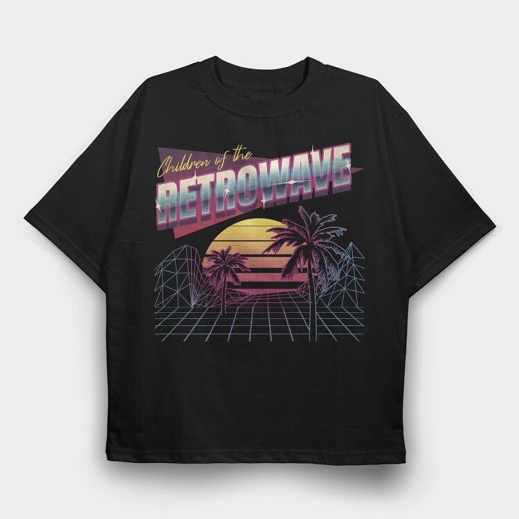 Retrowave Child Children Of The Tote, Tricou Oversize Barbati (Unisex)