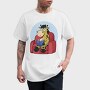 Giraffe Reading In Couch Jiraffe, Tricou Barbati (Unisex)