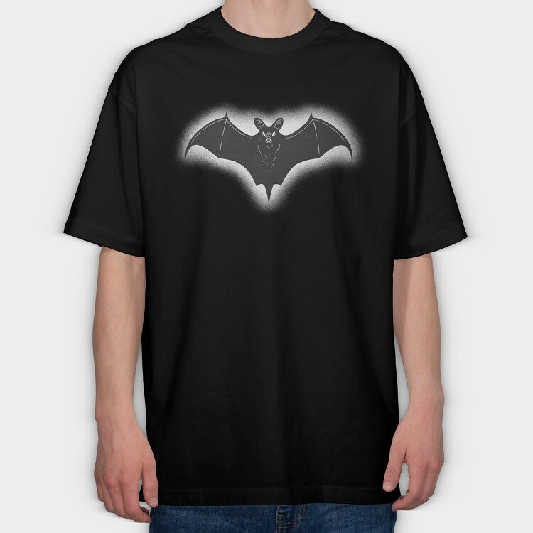 Goth Bat Highlighted Glowing, Tricou Oversize Barbati (Unisex)