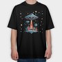 Ufo Christmas Tote, Tricou Oversize Barbati (Unisex)