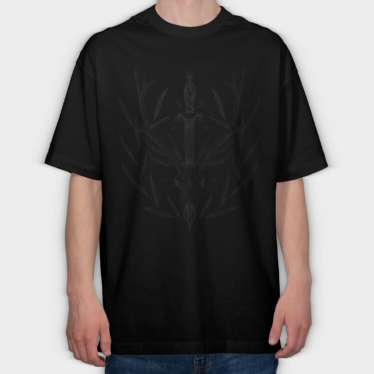 Deer Skull Sword, Tricou Oversize Barbati (Unisex)