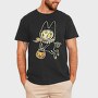 Demon Cat Illustration, Tricou Barbati (Unisex)