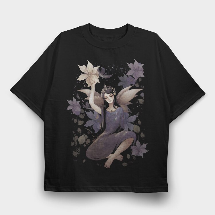 Nightshade Fairy, Tricou Oversize Barbati (Unisex)
