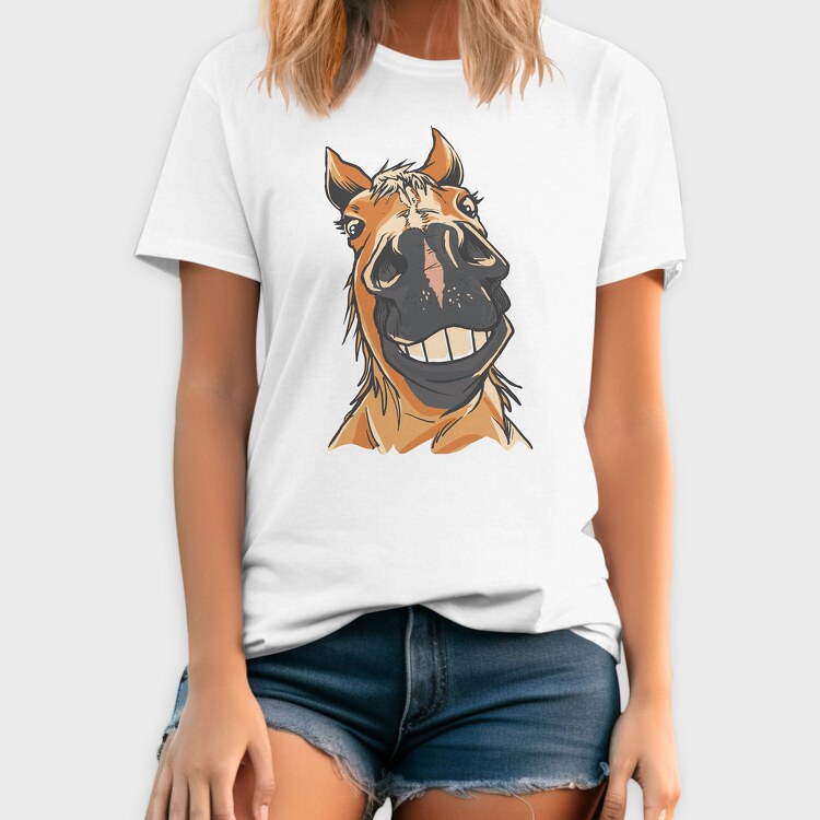 Smiling Horse, Tricou Barbati (Unisex)