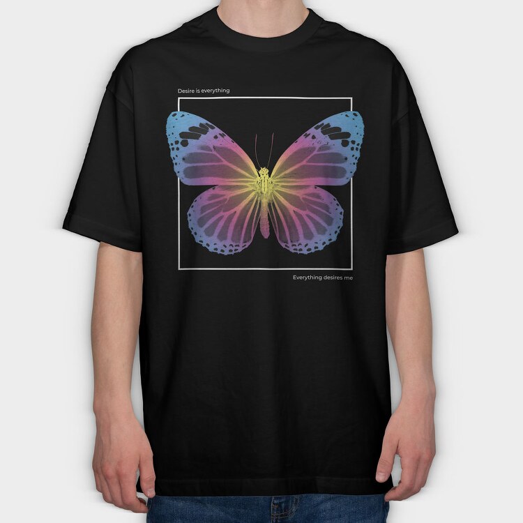 Gradient Butterfly Desire, Tricou Oversize Barbati (Unisex)