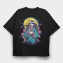 Umbrella Anime Girl, Tricou Oversize Barbati (Unisex)