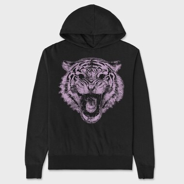 Tiger Roaring, Hanorac Oversize Barbati (Unisex)