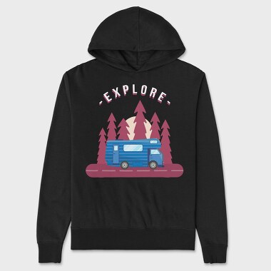 Explore Camper, Hanorac Oversize Barbati (Unisex)