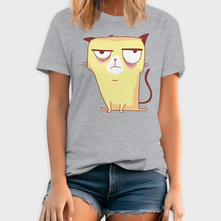 Annoyed Yellow Cat Grumpy, Tricou Barbati (Unisex)
