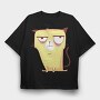 Annoyed Yellow Cat Grumpy, Tricou Oversize Barbati (Unisex)