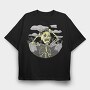 Graveyard Skeleton Unhappy Squeleton In A, Tricou Oversize Barbati (Unisex)