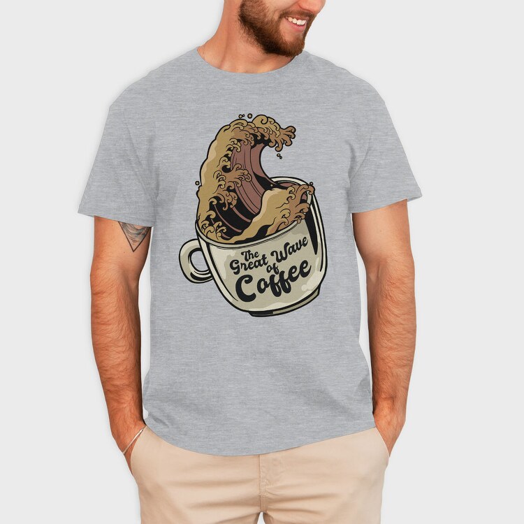 Great Wave Coffee Cup, Tricou Barbati (Unisex)