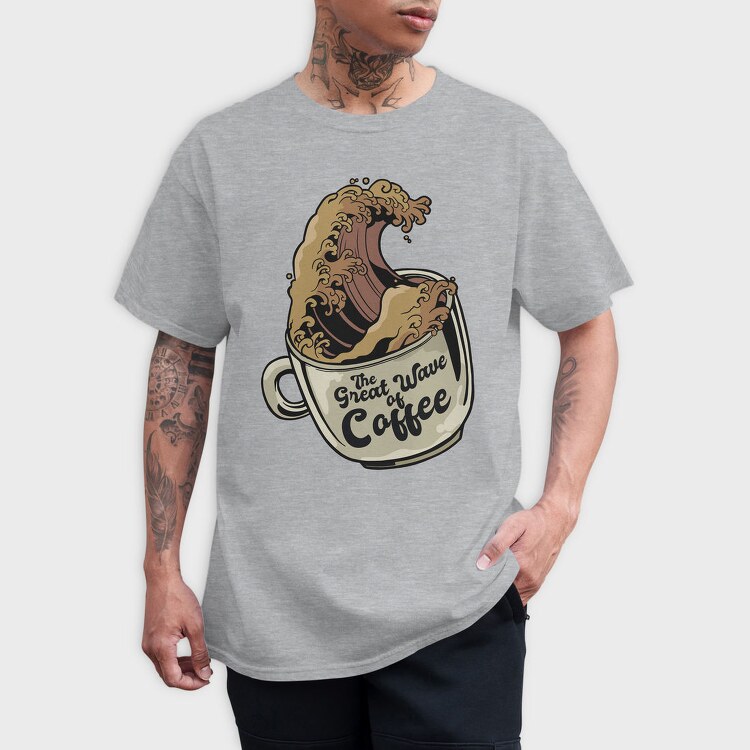 Great Wave Coffee Cup, Tricou Barbati (Unisex)