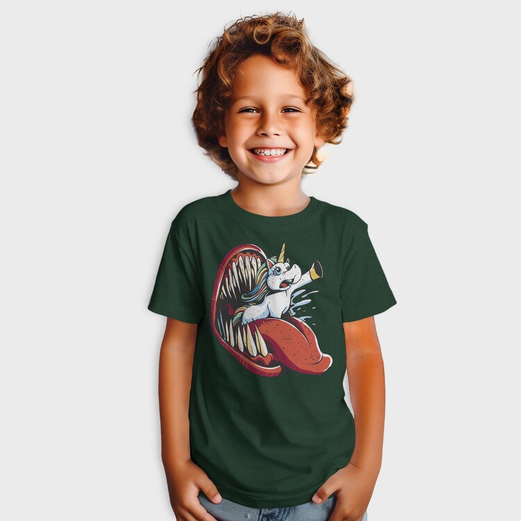 Unicorn And Monster Mouth Eaten, Tricou Copii