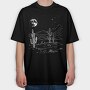 Desert And Cactus, Tricou Oversize Barbati (Unisex)