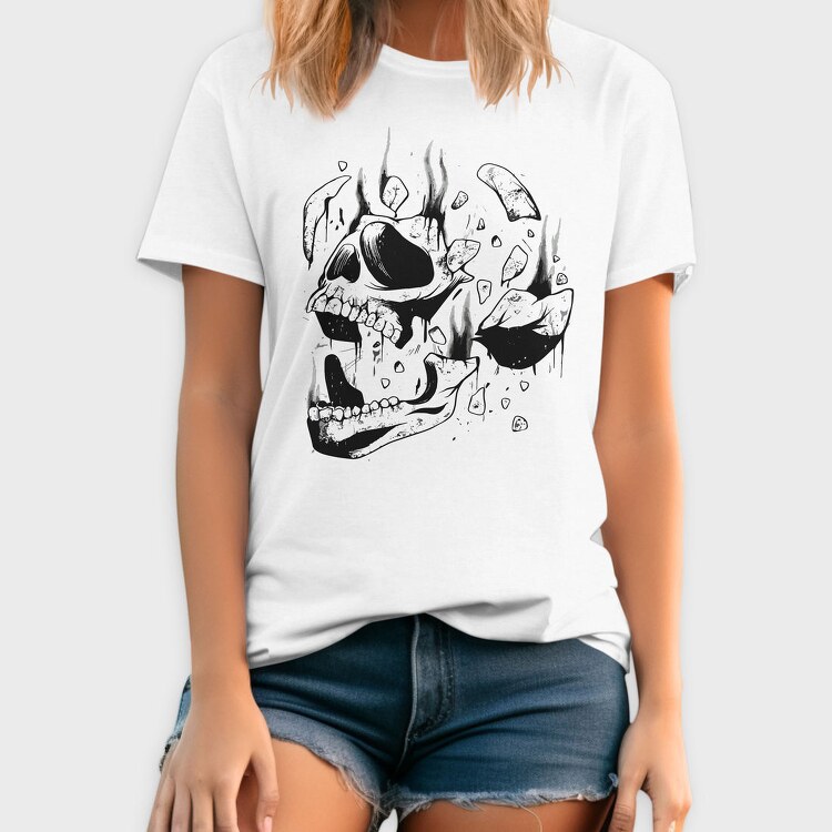 Desintegrating Skull, Tricou Barbati (Unisex)