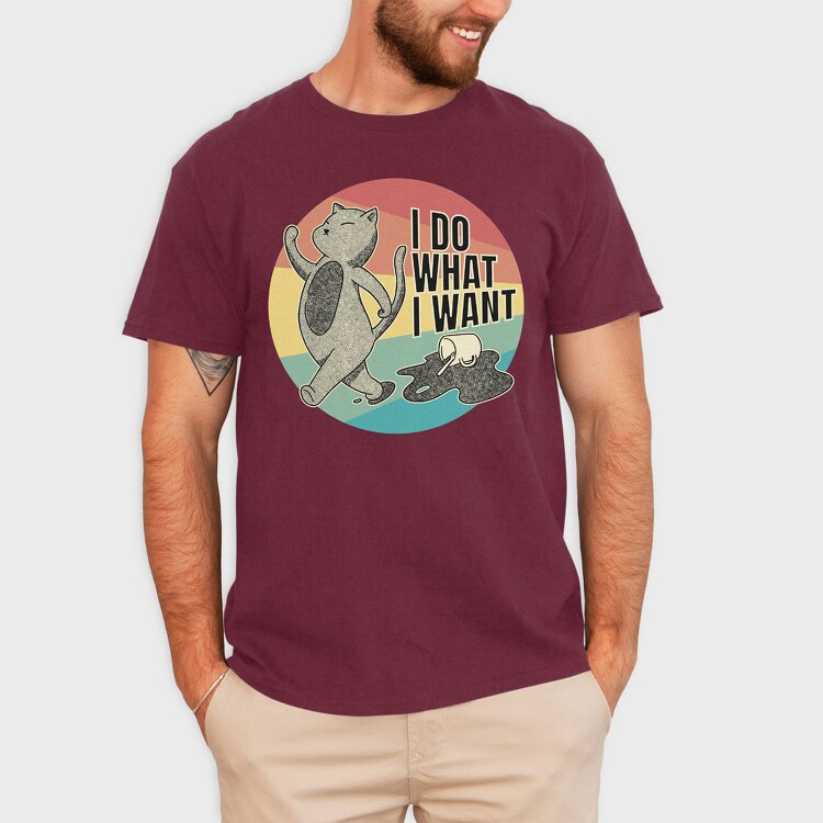I Do What I Want Cat Coffee, Tricou Barbati (Unisex)